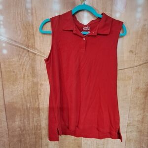 Red classic polo top size medium